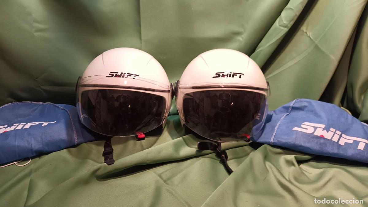 Segunda mano: DOS CASCOS DE MOTO TIPO JET DE LA MARCA SWIFT. - Foto 3