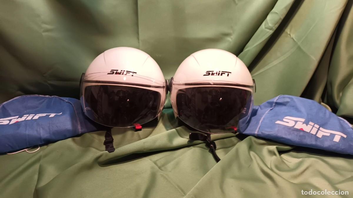 Segunda mano: DOS CASCOS DE MOTO TIPO JET DE LA MARCA SWIFT. - Foto 4