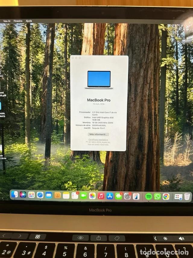 Segunda mano: MacBook Pro Touch Bar 15&rdquo; (modelo 2018) ORIGINAL env&iacute;o econ&oacute;mico - Foto 6