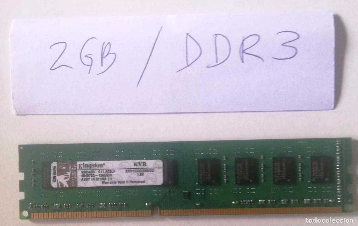 Segunda mano: MODULO DE MEMORIA RAM DDR3, 2GB KINGSTON PARA PC, FUNCIONANDO - Foto 1