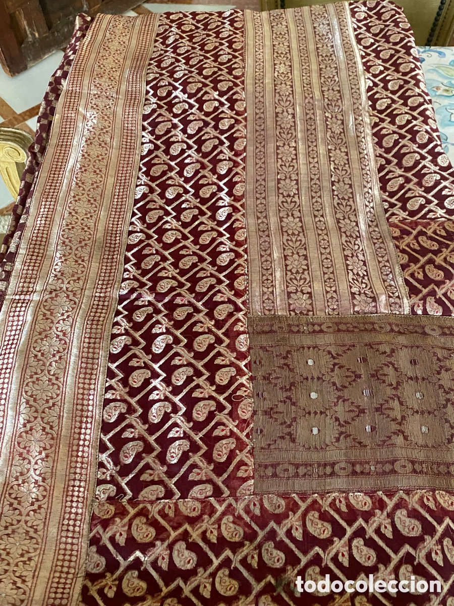 Segunda mano: Manteles indios patchwork hilo plata - Foto 1