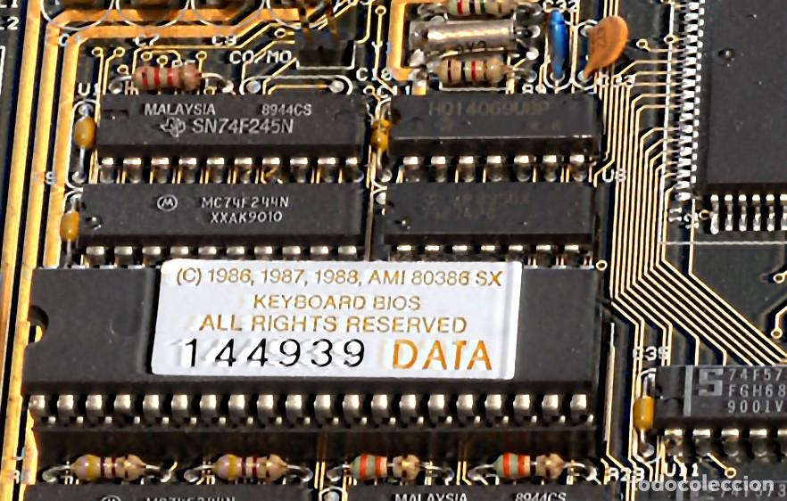 Segunda mano: PLACA BASE DE PC, AMI 80386 SX 1986, 1987, 1988 - Foto 2