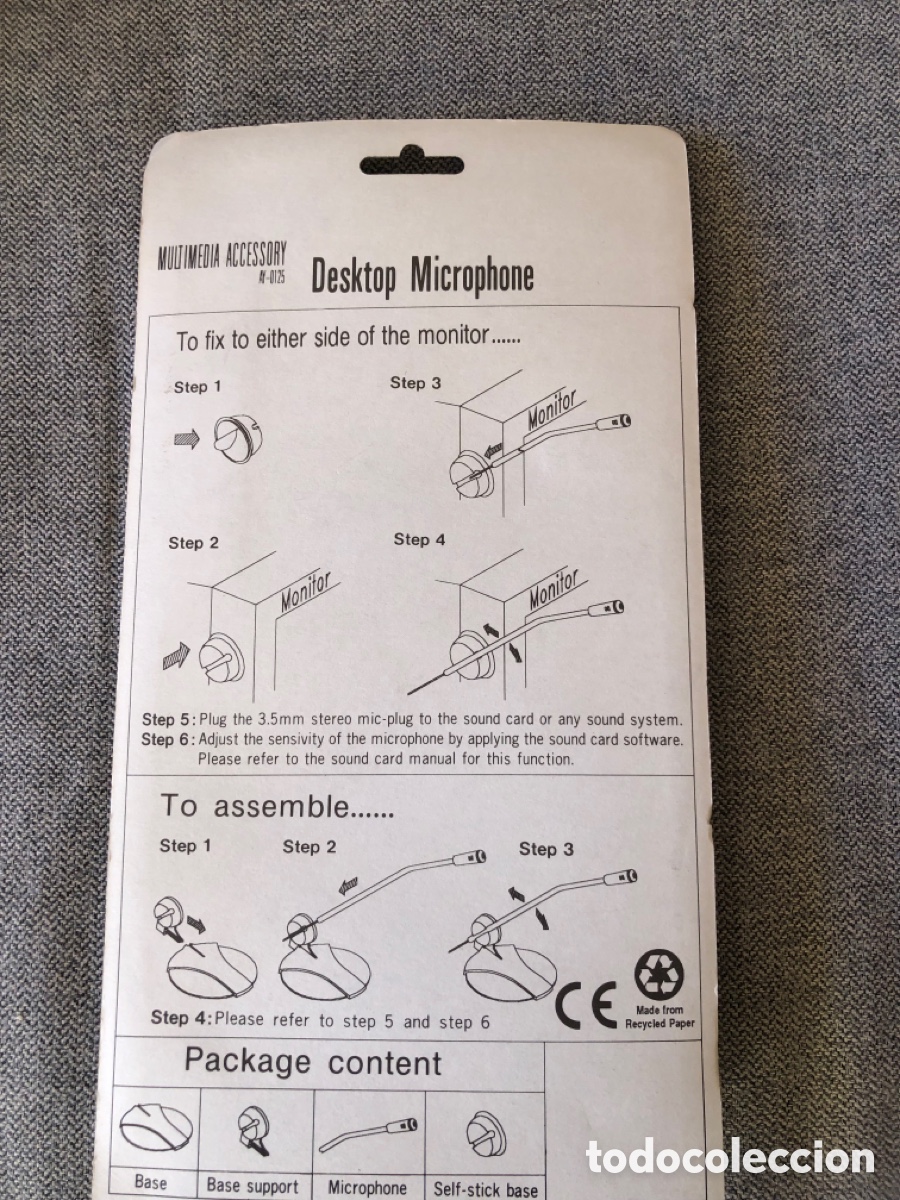 Segunda mano: Micr&oacute;fono sobremesa i AY-125 clavija Multimedia. ASM - Foto 2