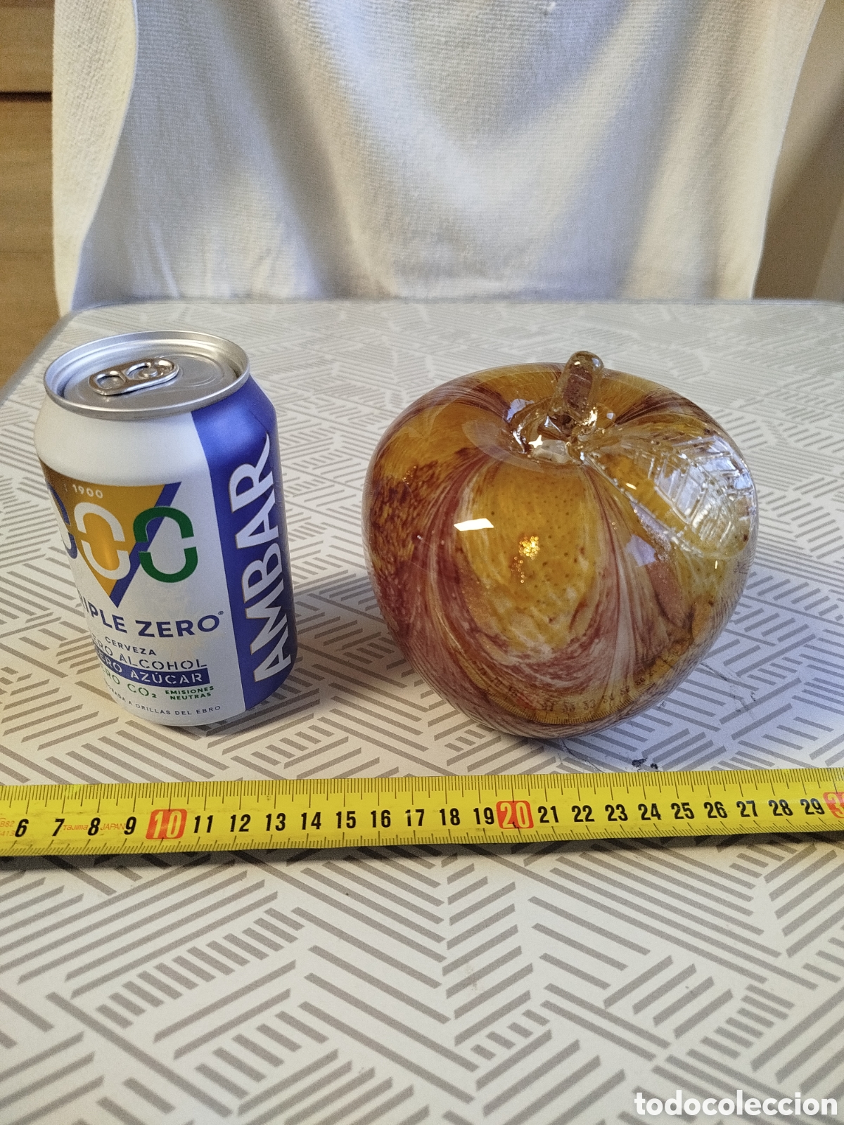 Segunda mano: Objeto decorativo con forma de manzana de cristal. - Foto 4