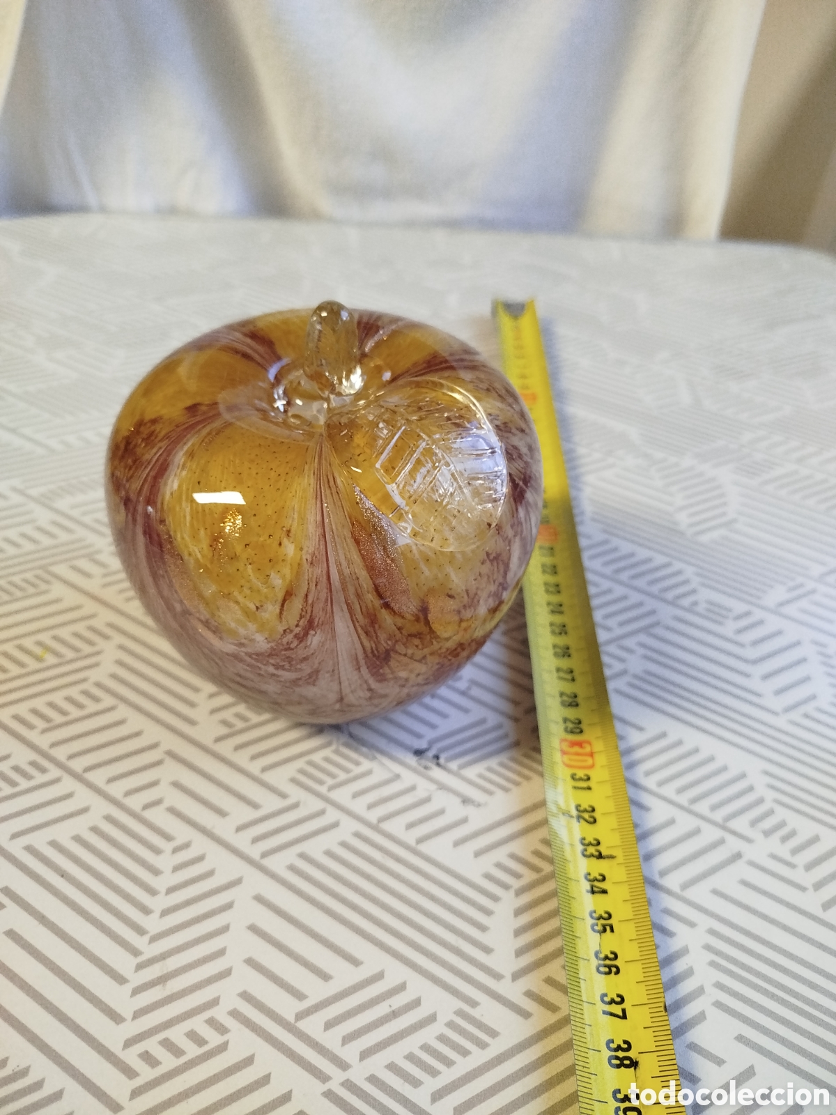 Segunda mano: Objeto decorativo con forma de manzana de cristal. - Foto 5