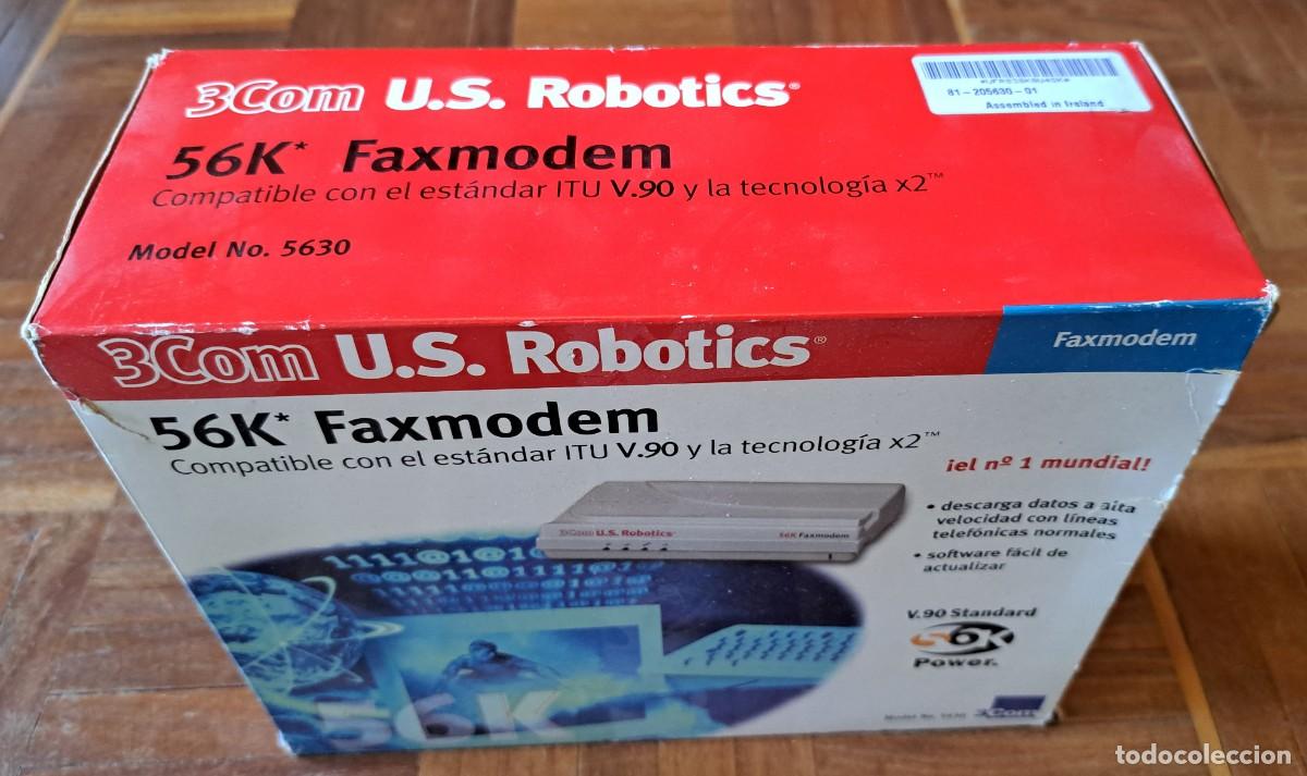 Segunda mano: 3Com U.S. Robotics 56K Faxmodem &middot; Con caja, cables y manual &middot; Vintage - Foto 1