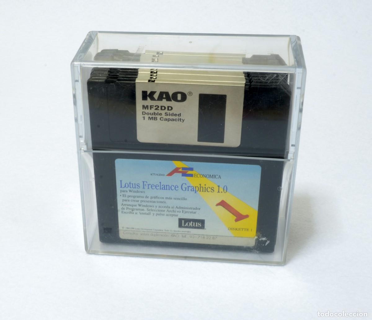 D'Occasion: Paquete disquetes VINTAGE 3,5 pulgadas de KAO CON software Lotus Freelance Graphics 1.0 Windows