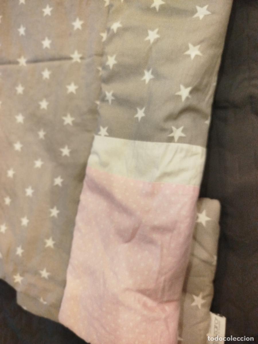 Segunda mano: Edred&oacute;n cuna beb&eacute; estrellas gris rosa - Foto 5