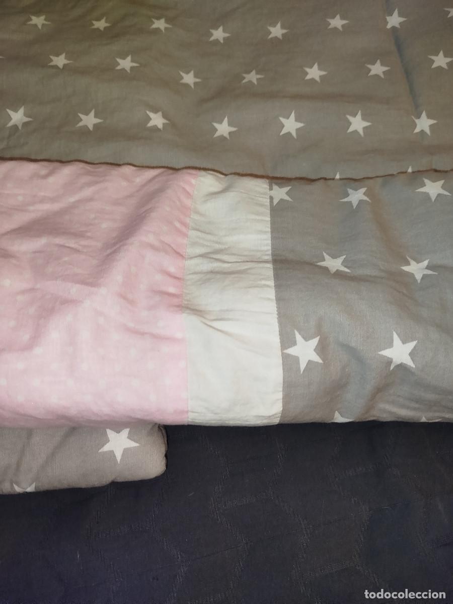 Segunda mano: Edred&oacute;n cuna beb&eacute; estrellas gris rosa - Foto 6