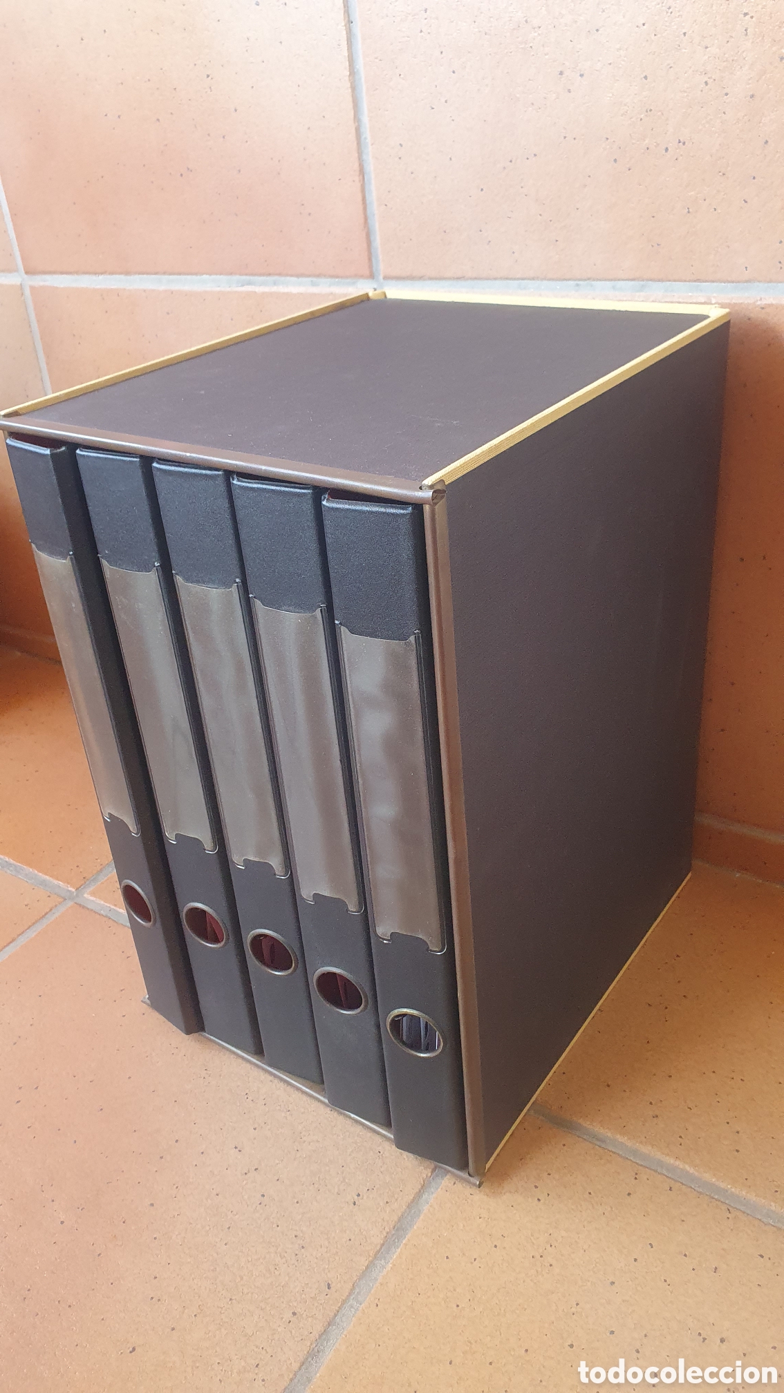 Segunda mano: M&oacute;dulo 5 archivadores Pardo Negro Folio A4 - Foto 7