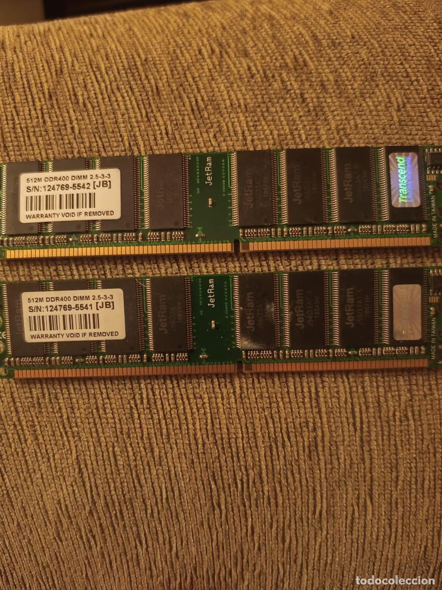 Segunda mano: M&oacute;dulos de memoria Transcend JetRam DDR400 (PC3200) de 512 MB cada uno - Foto 1