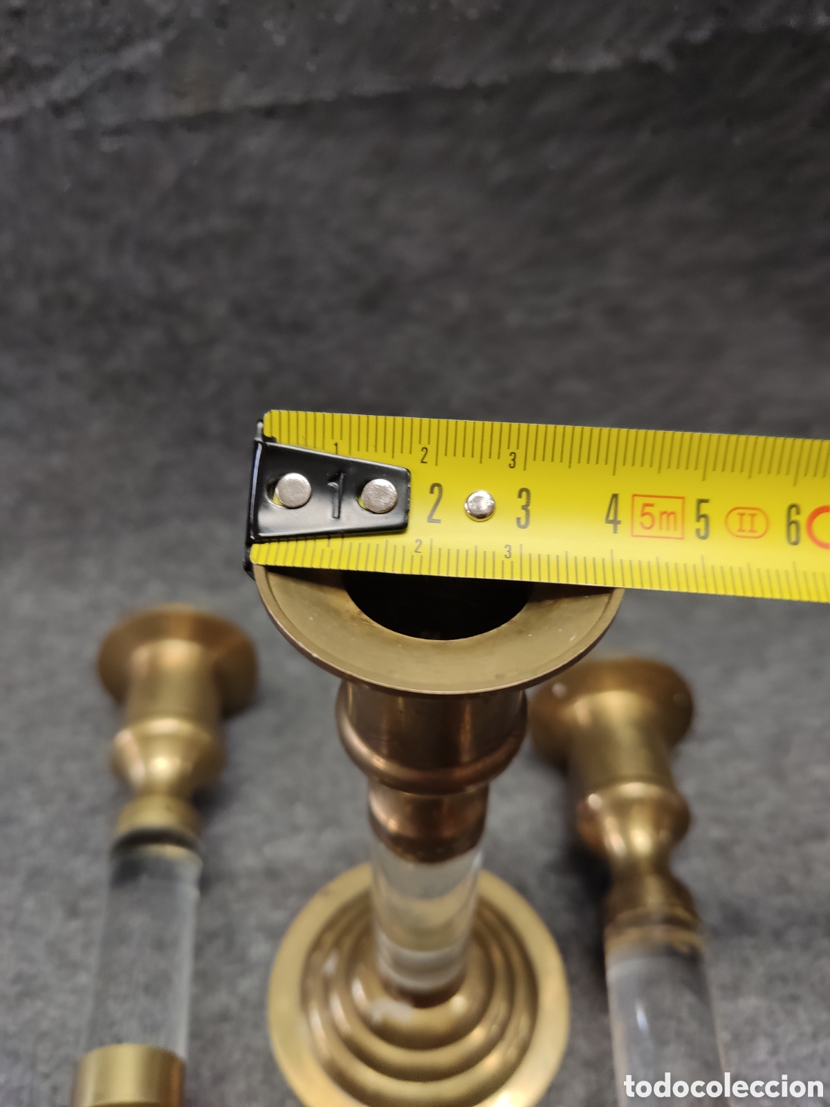 Segunda mano: Lote de 3 candelabros de lat&oacute;n y metacrilato - Foto 7