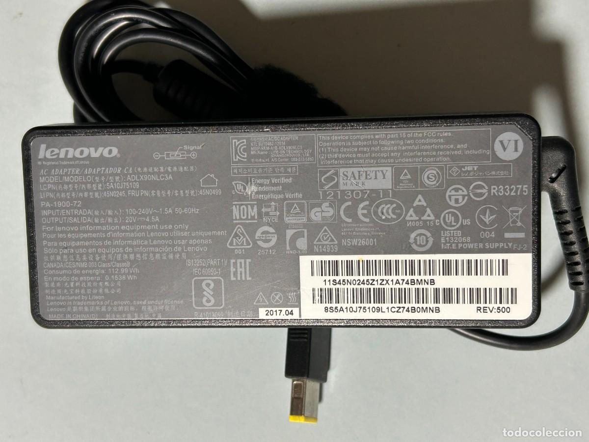 Segunda mano: Cargador original LENOVO ADLX90NLC3A - Foto 2