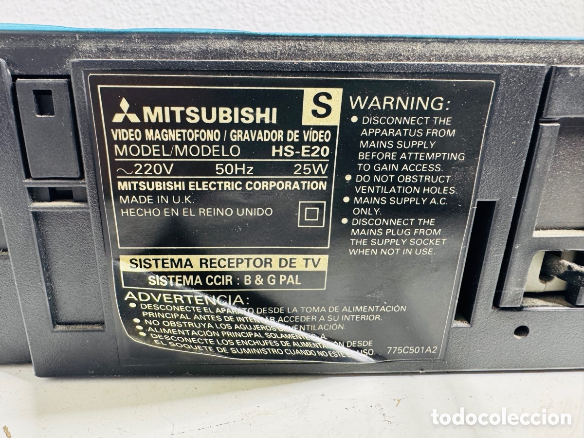 Segunda mano: Mitsubishi HS-E20 VHS Twin Digital 3 Head - Foto 8