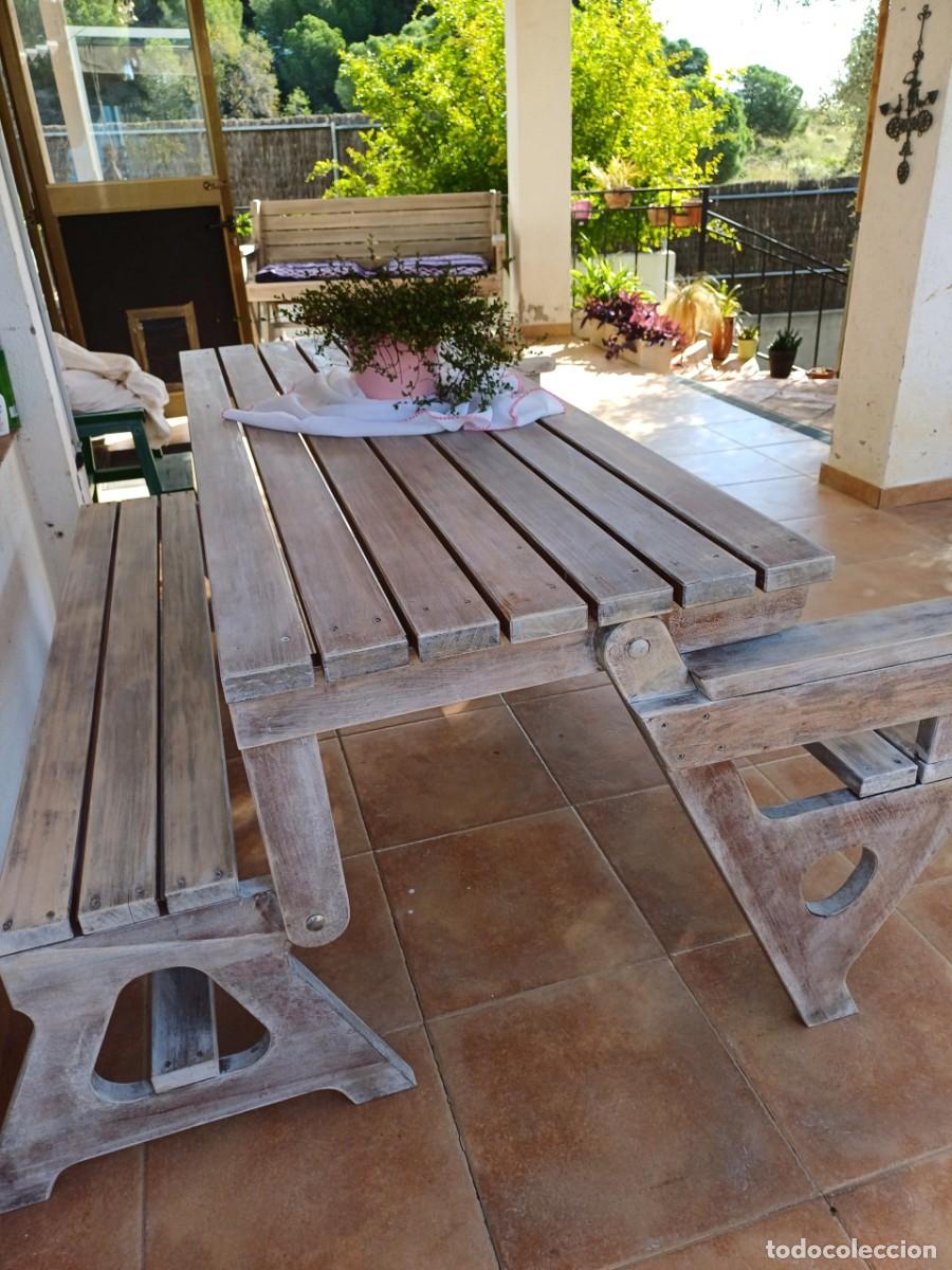 Segunda mano: Banco jardin convertible en mesa - Foto 2