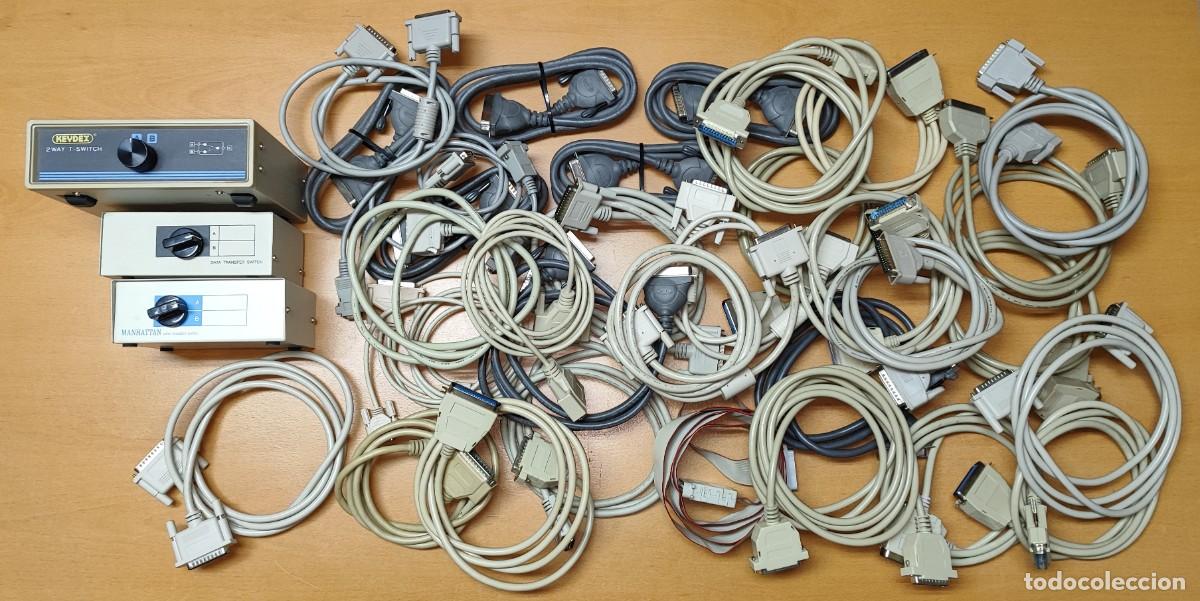 Segunda mano: 3 ANTIGUOS DATA TRANSFER SWITCH + 32 CABLES IMPRESORAS ANTIGUAS. - Foto 1