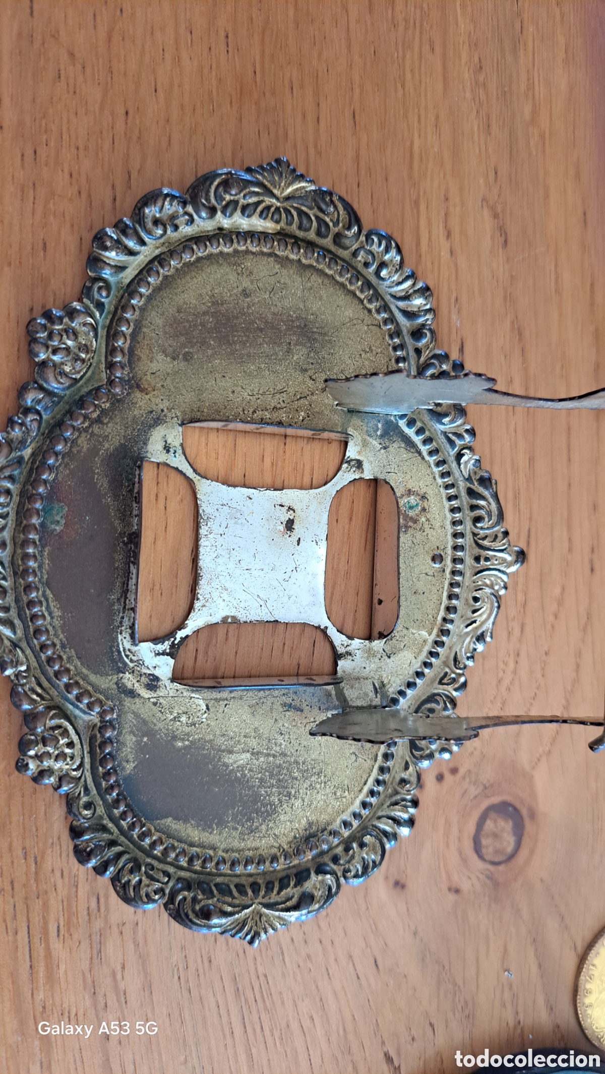 Segunda mano: Tintero antiguo de cristal y lat&oacute;n. - Foto 6