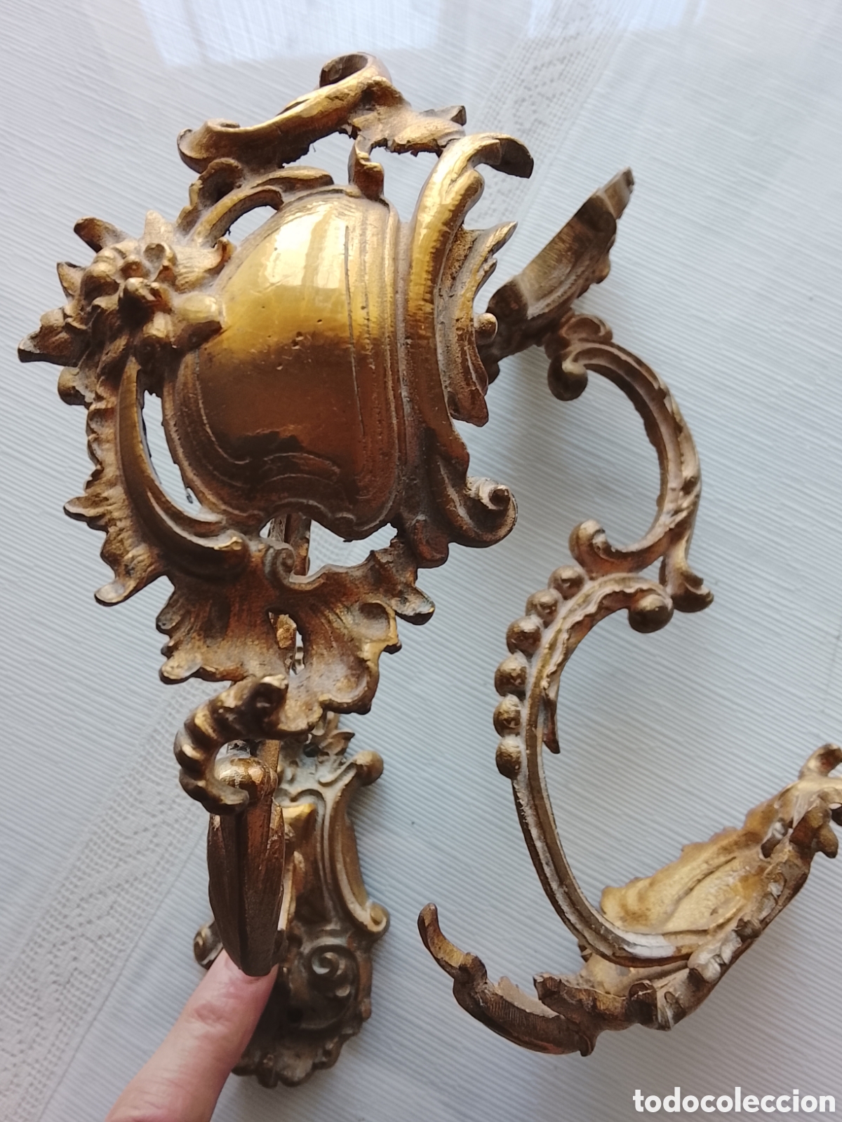 Segunda mano: ANTIGUAS PERCHAS O ALZAPA&Ntilde;OS DE BRONCE MARCA DEP.MUSTER