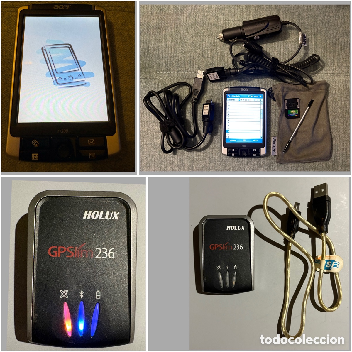 Seconda Mano: (L696+694) Pack Coleccionista: PDA Acer n300 + GPS Bluetooth Holux GPSlim 236 - Set Completo
