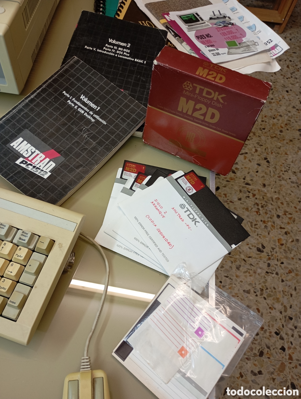 Segunda mano: Amstrad 1512 cajas, manuales, cursos, discos... - Foto 5