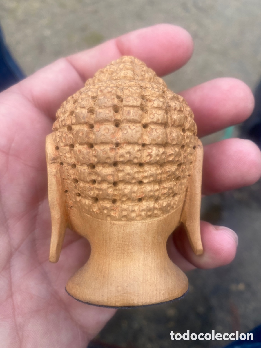 Segunda mano: Cabeza de Buda de madera - Foto 3