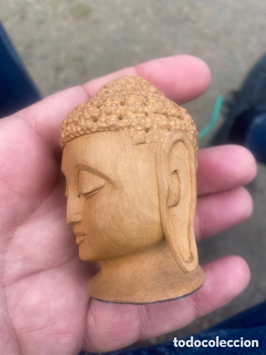 Segunda mano: Cabeza de Buda de madera - Foto 4