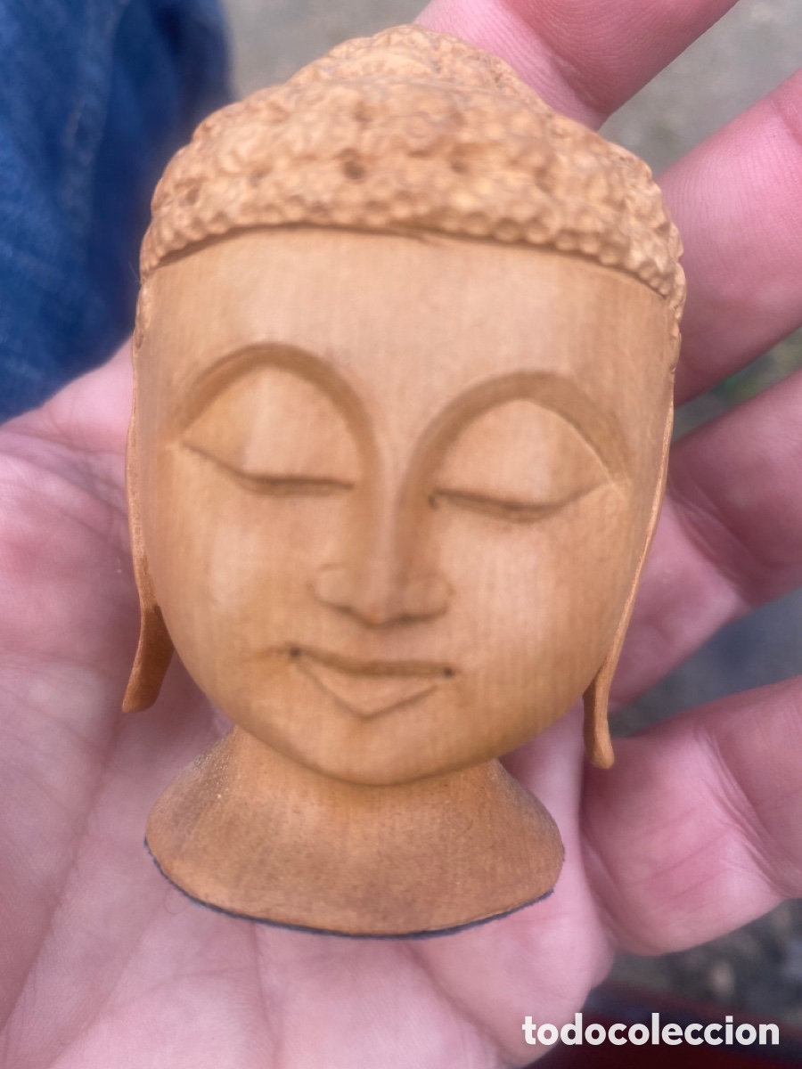 Segunda mano: Cabeza de Buda de madera - Foto 1