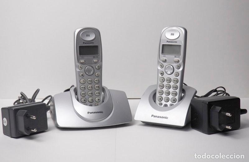 Segunda mano: Tel&eacute;fono Panasonic inal&aacute;mbrico doble. Gris - Foto 1