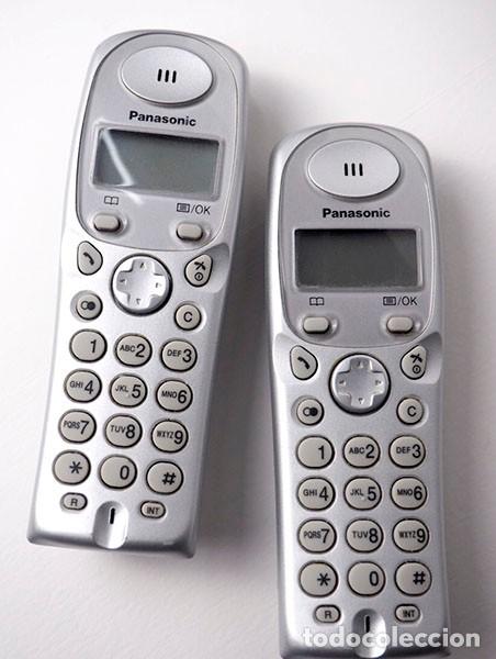 Segunda mano: Tel&eacute;fono Panasonic inal&aacute;mbrico doble. Gris - Foto 3