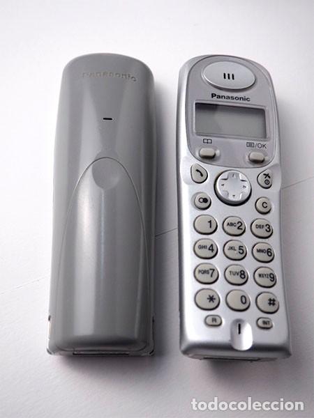 Segunda mano: Tel&eacute;fono Panasonic inal&aacute;mbrico doble. Gris - Foto 4