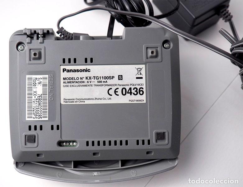 Segunda mano: Tel&eacute;fono Panasonic inal&aacute;mbrico doble. Gris - Foto 9