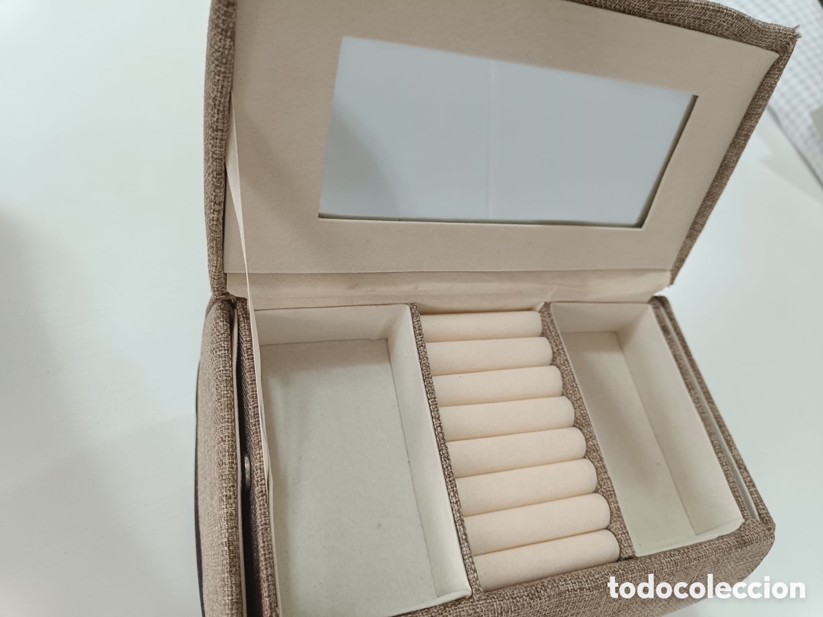 Segunda mano: Joyero tela beige y marr&oacute;n - Foto 7