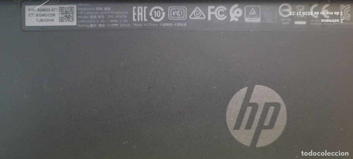 Segunda mano: Teclado HP Espa&ntilde;ol con cable usb - Foto 2