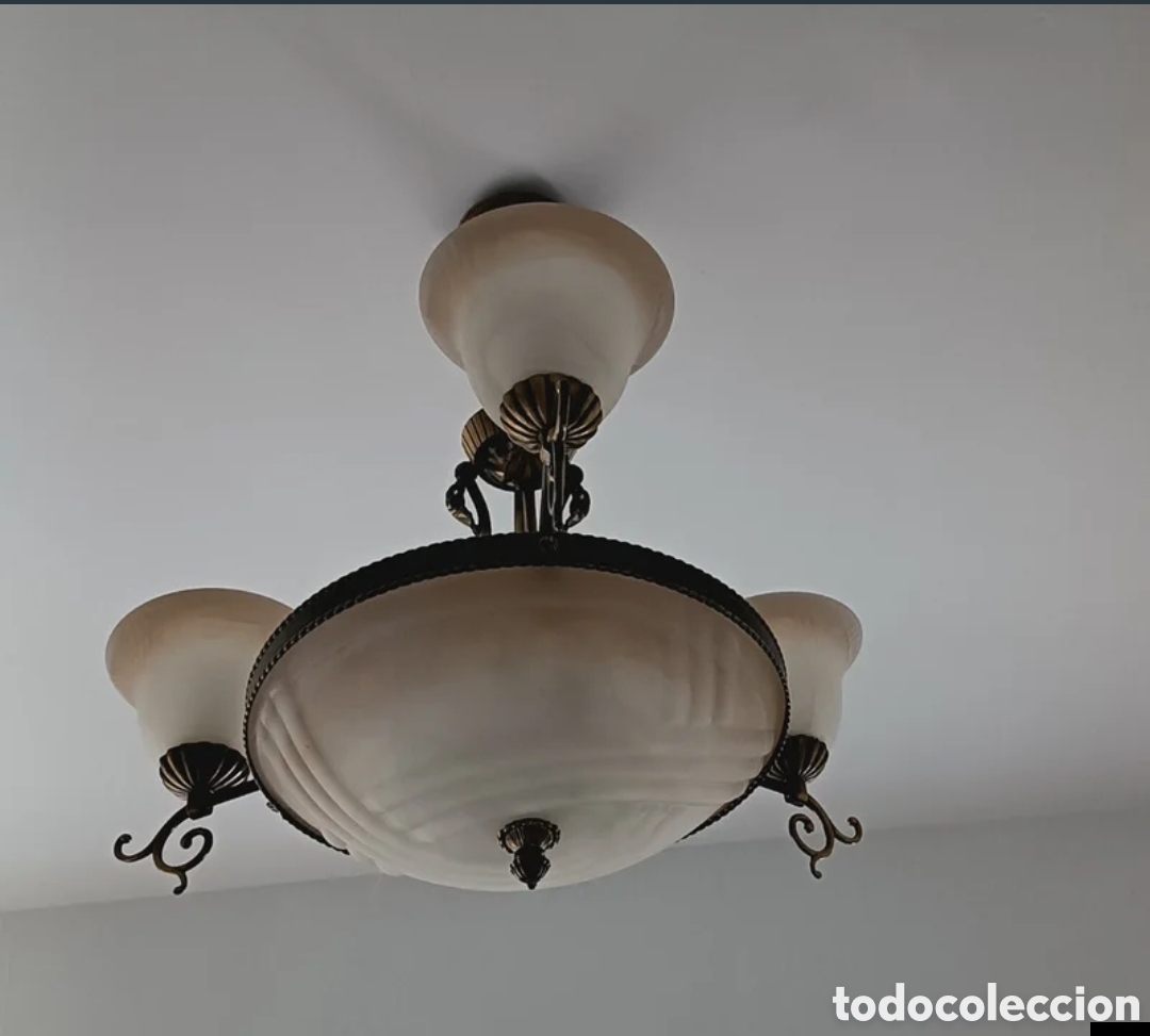 Segunda mano: LAMPARA IMITACI&Oacute;N DE ALABASTRO - Foto 2