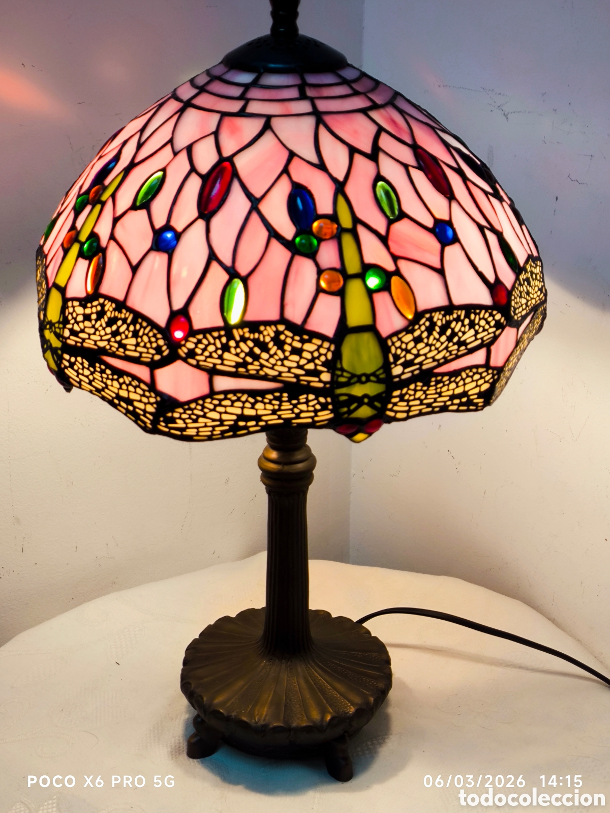 Segunda mano: Tiffany lib&eacute;lulas Rosa y verde - Foto 4