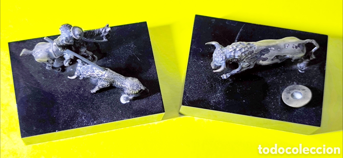 Segunda mano: 2 MINIATURAS TAURINAS EN PLATA - Foto 2