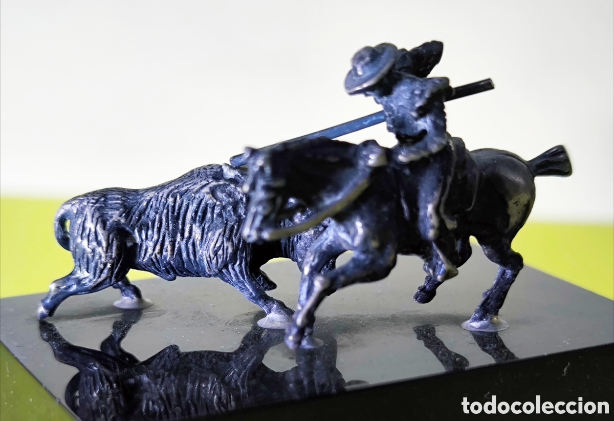 Segunda mano: 2 MINIATURAS TAURINAS EN PLATA - Foto 7