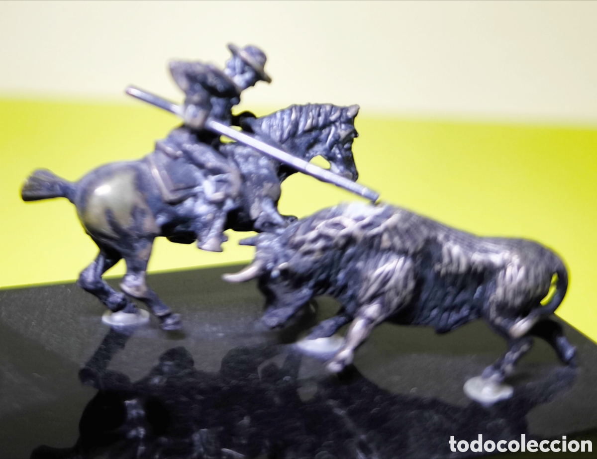 Segunda mano: 2 MINIATURAS TAURINAS EN PLATA - Foto 9