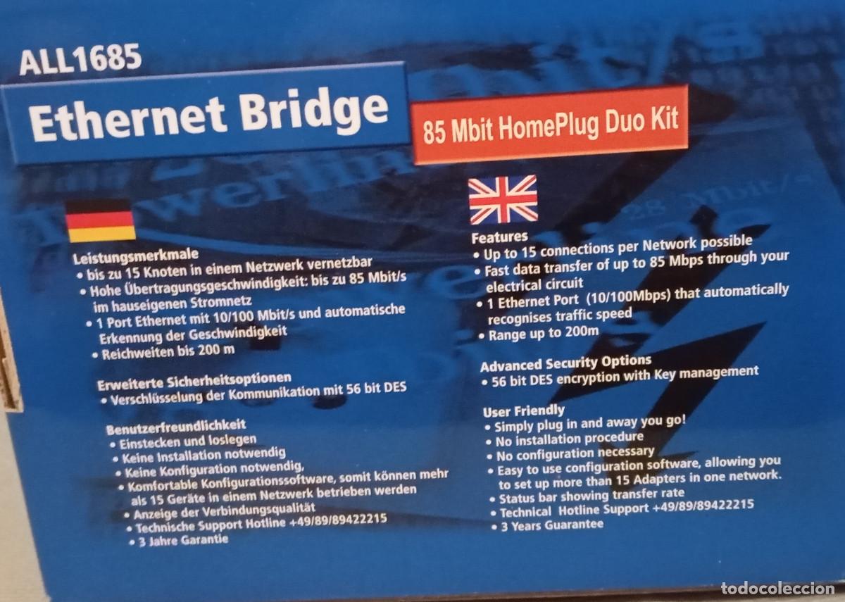 Segunda mano: PLC ALLNET ALL1685 Ethernet Bridge HomePlug. - Foto 7