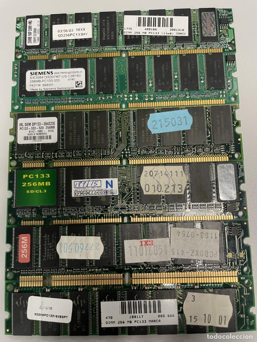 Segunda mano: SEIS MEMORIAS SDRAM DIMM 256 MB PC133-333 - Foto 1