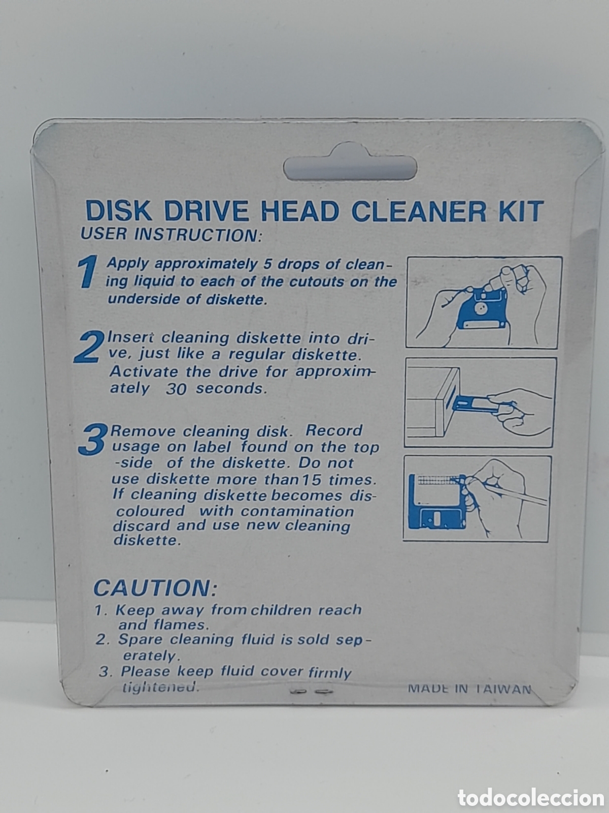 Segunda mano: ANTIGUO LIMPIA DISKETTES. CLEANING DISK. 3 1/2. SIN USAR - Foto 2