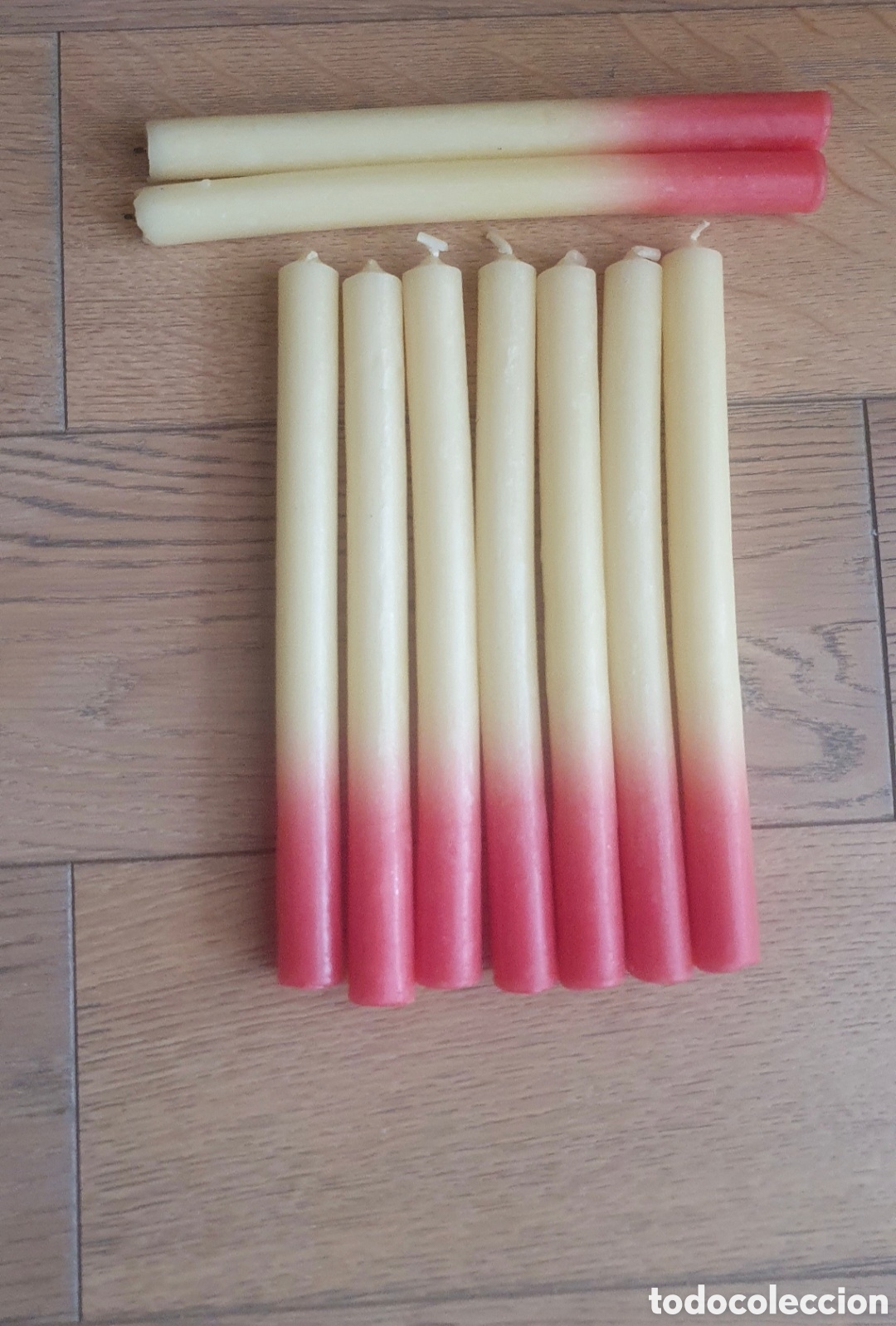 Segunda mano: Set de nueve velas dip dye - Foto 1