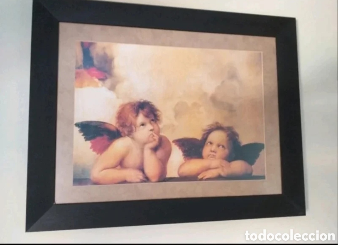 Segunda mano: L&aacute;mina enmarcada en madera - Foto 1