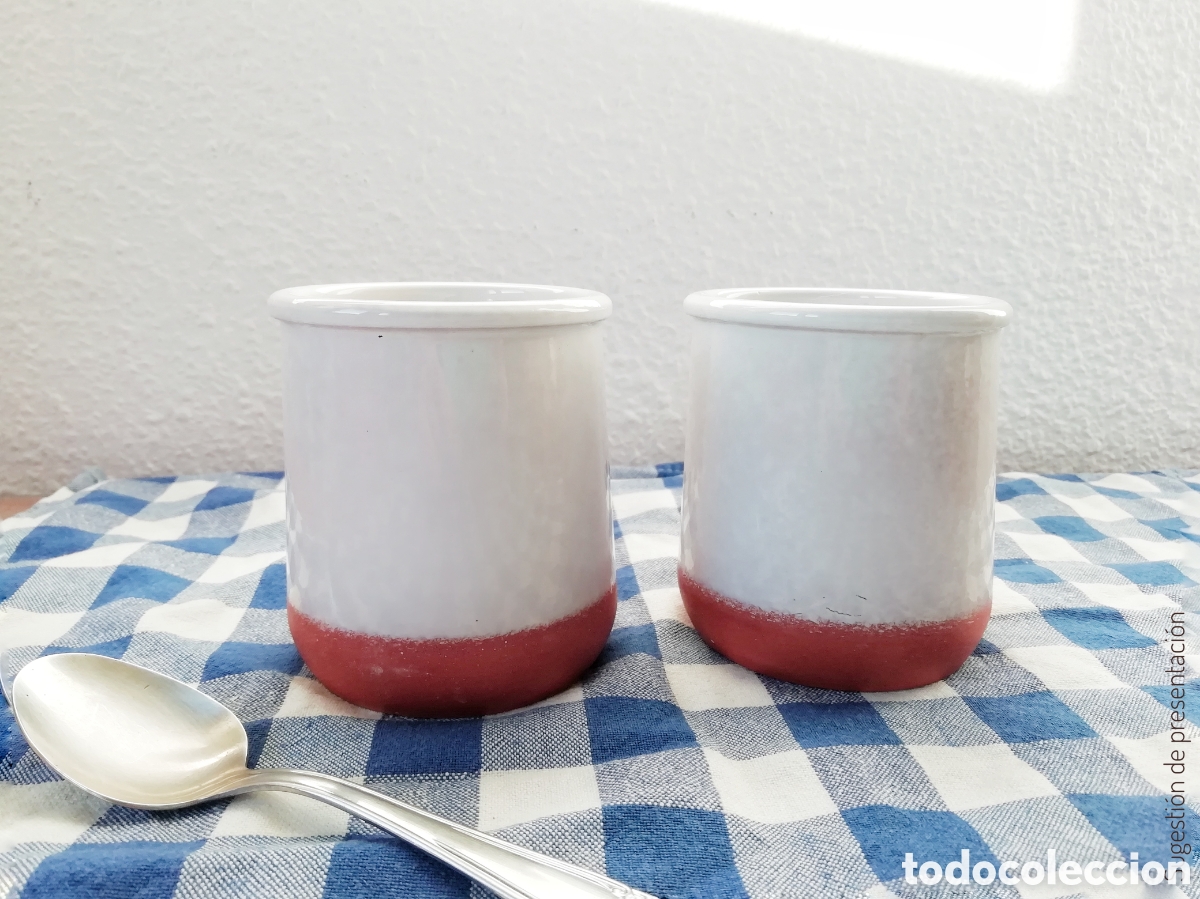 Segunda mano: Vasos de postre cer&aacute;mica vasitos yogur tarros - Foto 2
