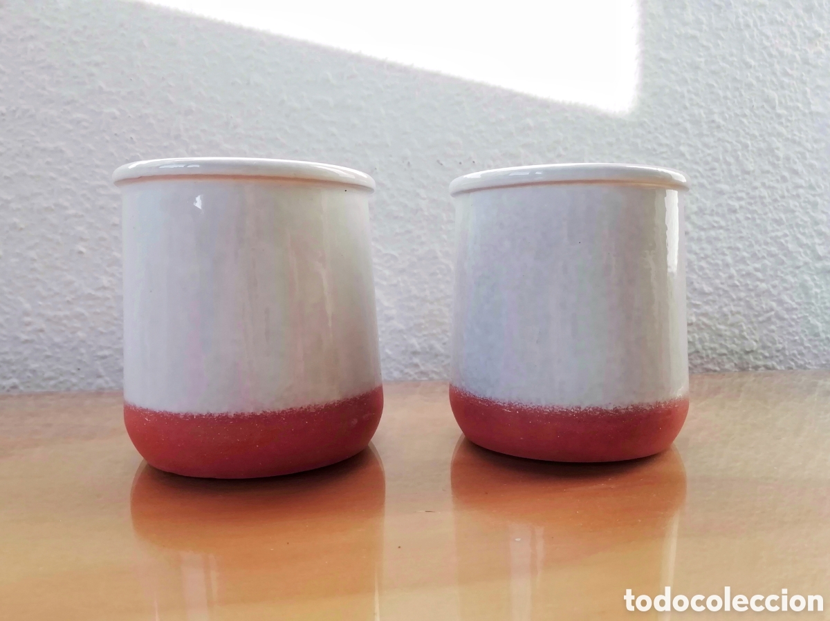Segunda mano: Vasos de postre cer&aacute;mica vasitos yogur tarros - Foto 3