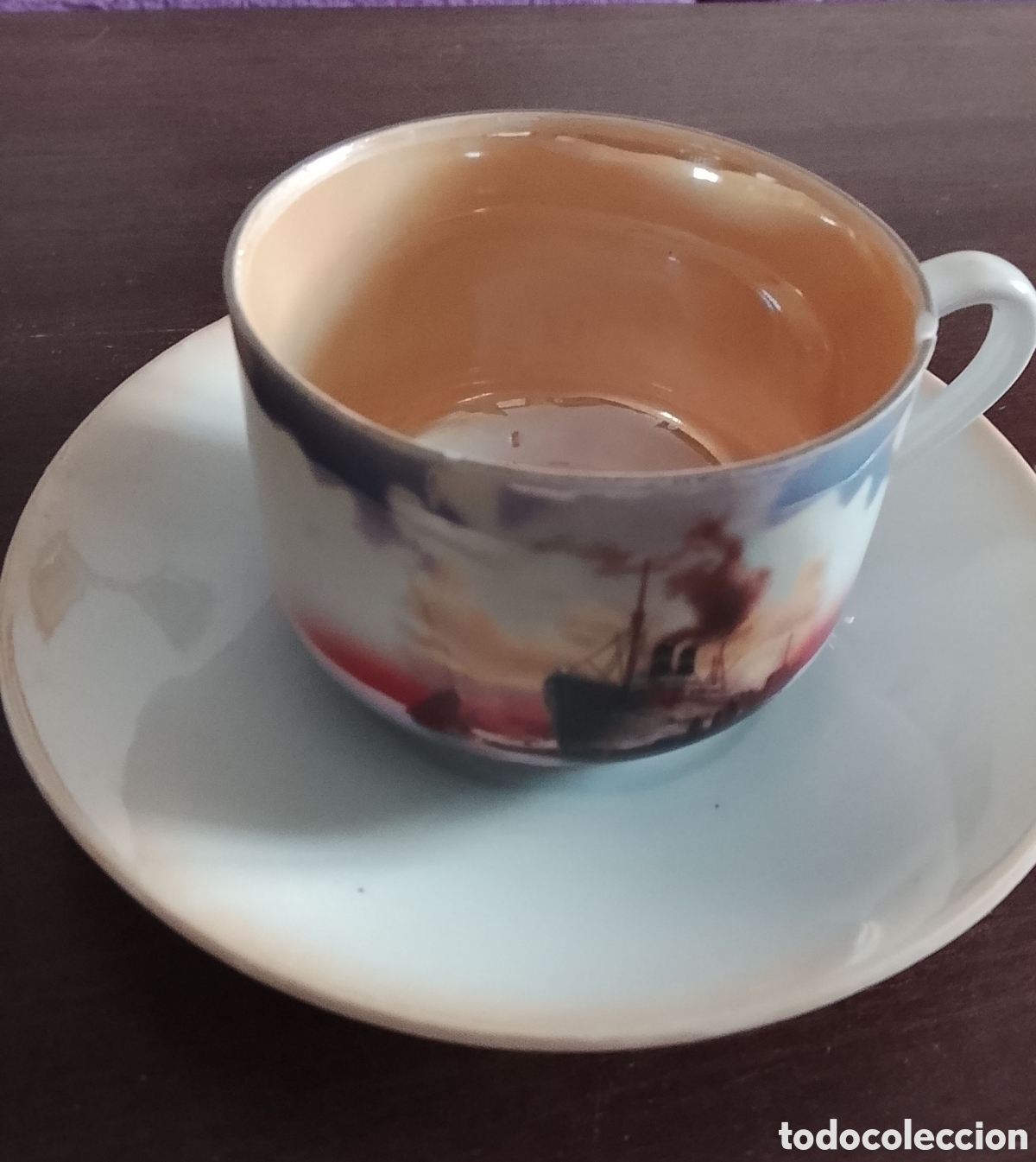 Zweite Hand: Precioso juego de taza y platito antiguo