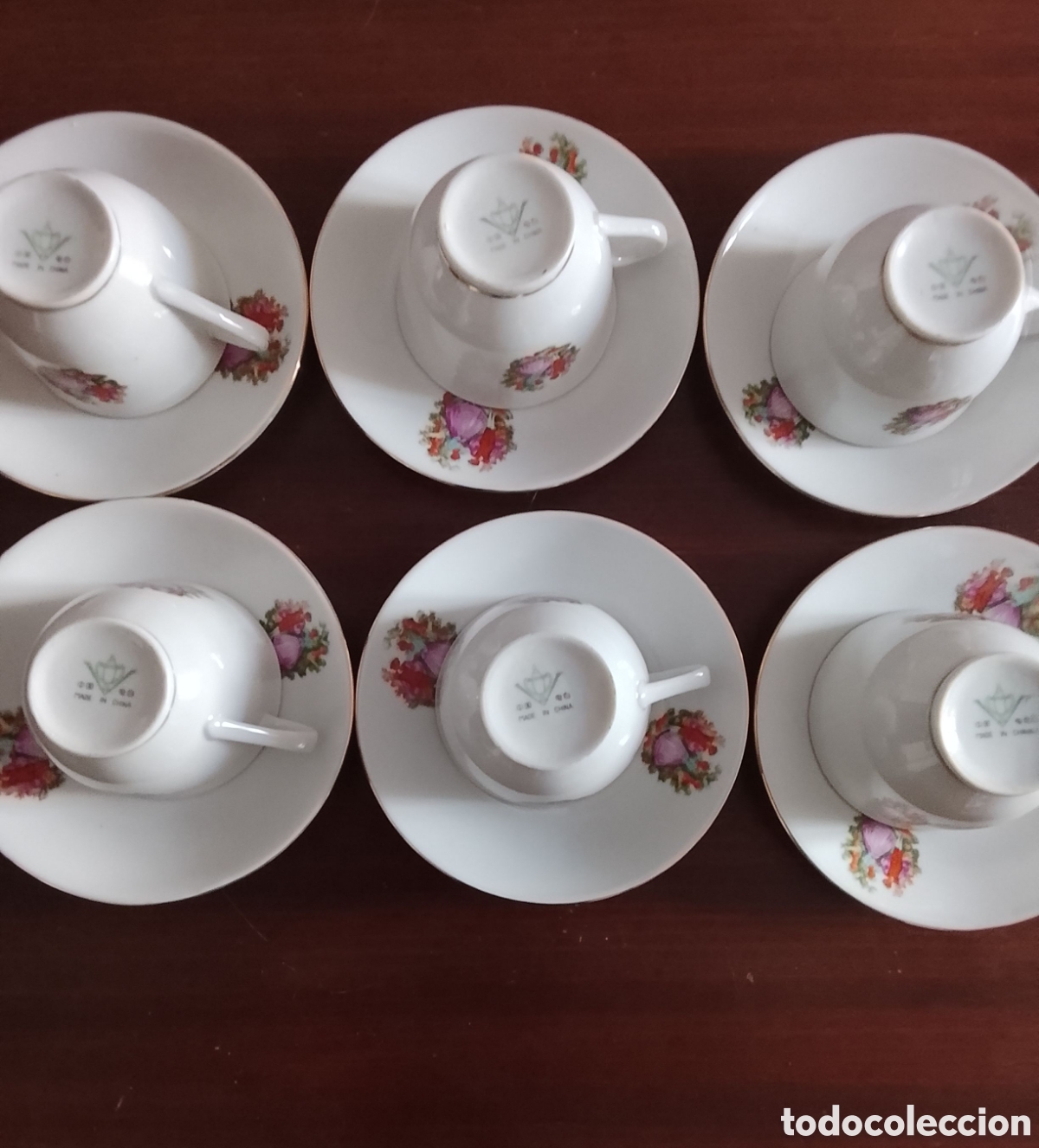 Segunda mano: Juego de caf&eacute; de 6 tazas y platos. - Foto 1