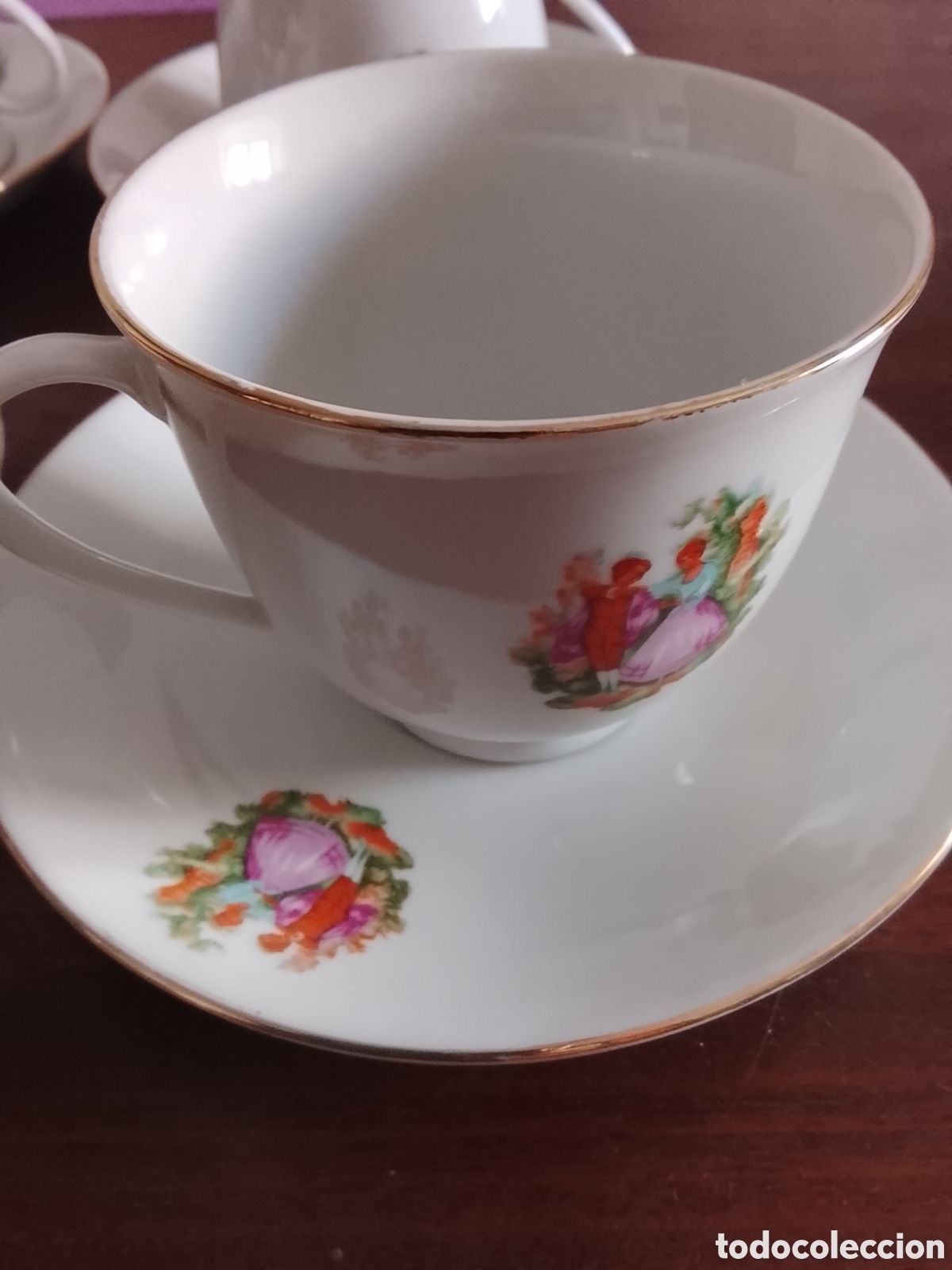 Segunda mano: Juego de caf&eacute; de 6 tazas y platos. - Foto 4