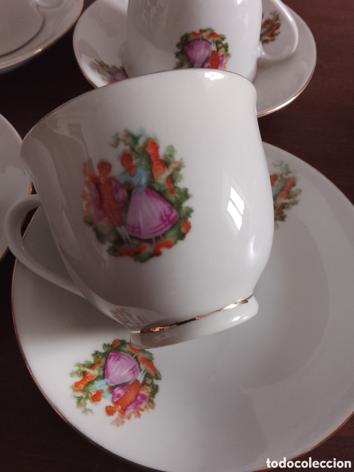 Segunda mano: Juego de caf&eacute; de 6 tazas y platos. - Foto 5