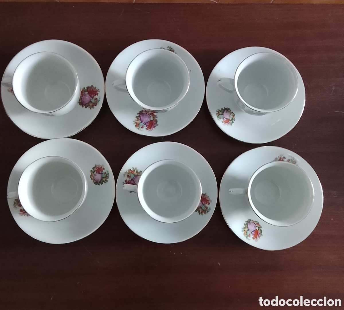 Segunda mano: Juego de caf&eacute; de 6 tazas y platos. - Foto 2